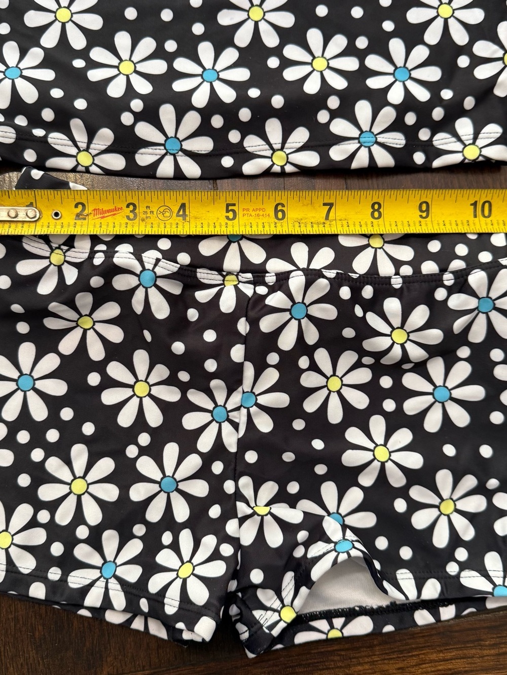NWOT Banana Boat  Black White Daisy Print Kids Rashguard 3 Pc Set Blue Accent - Picture 6 of 10